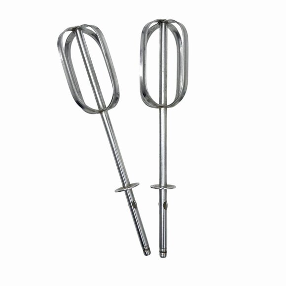 VINTAGE SUNBEAM MIXMASTER 5-SPEED TAN & BROWN HAND MIXER W/ BEATERS - Picture 8 of 10